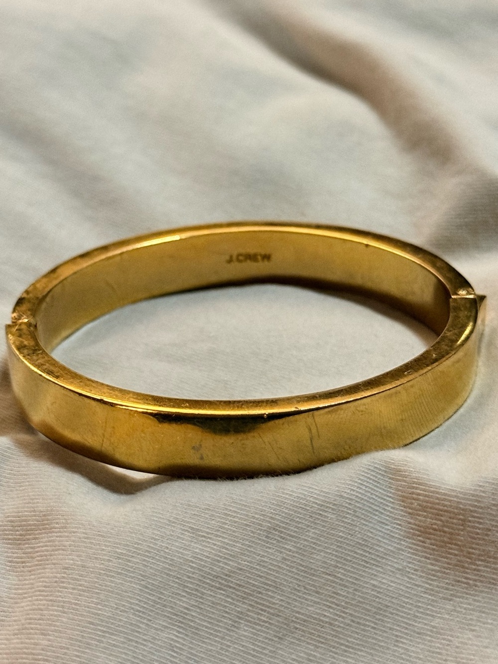 J. Crew Gold-Tone Hinged Bangle Bracelet